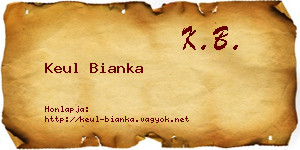 Keul Bianka névjegykártya